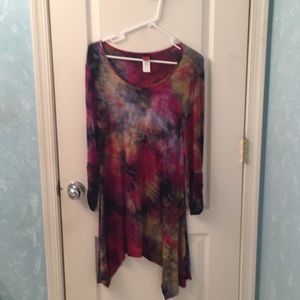 Tie Dye Dress Asymmetrical